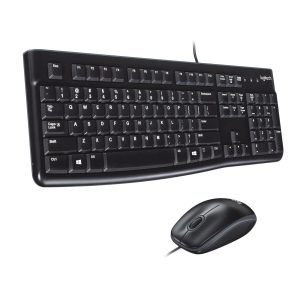 Logitech MK120 Wired Keyboard & Mouse Combo | USB, Full Size Keyboard, Plug & Play