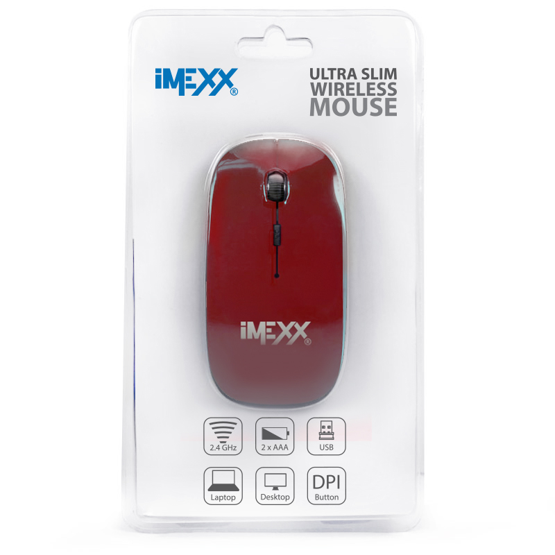 iMexx Ultra Slim Wireless Mouse | 2.4GHz, 1200 DPI, Nano Receiver Included, Plug & Play - Image 5
