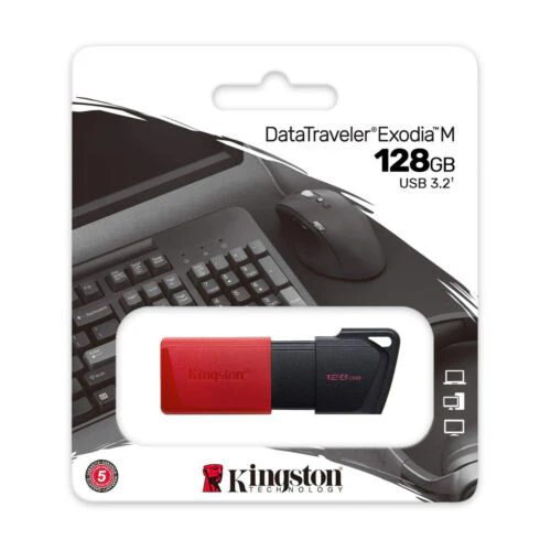 Kingston DataTraveler Exodia 128GB Flash Drive | USB 3.2, Plug & Play