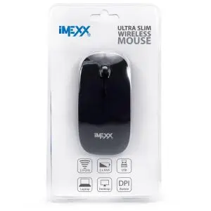 iMexx Ultra Slim Wireless Mouse | 2.4GHz, 1200 DPI, Nano Receiver Included, Plug & Play
