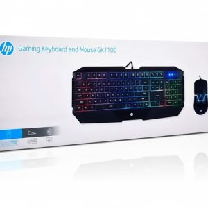 HP GK1100 Wired Gaming Keyboard & Mouse Combo | USB, Rainbow Colourful Backlight, 1000/1600 DPI