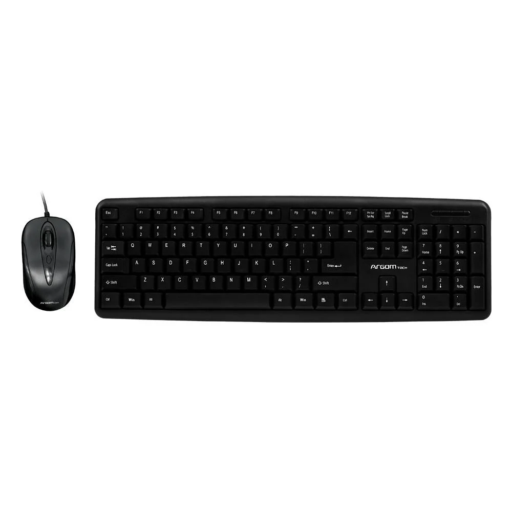 ArgomTech Wired Keyboard & Mouse Combo | USB, 800 DPI, English, Plug & Play