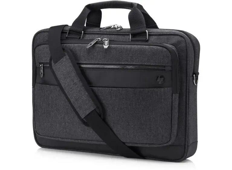 HP 6KD06AA Executive 15.6" Top Load Notebook Bag | Black, Double Lockable Zippers, RFID Pockets, USB Powered