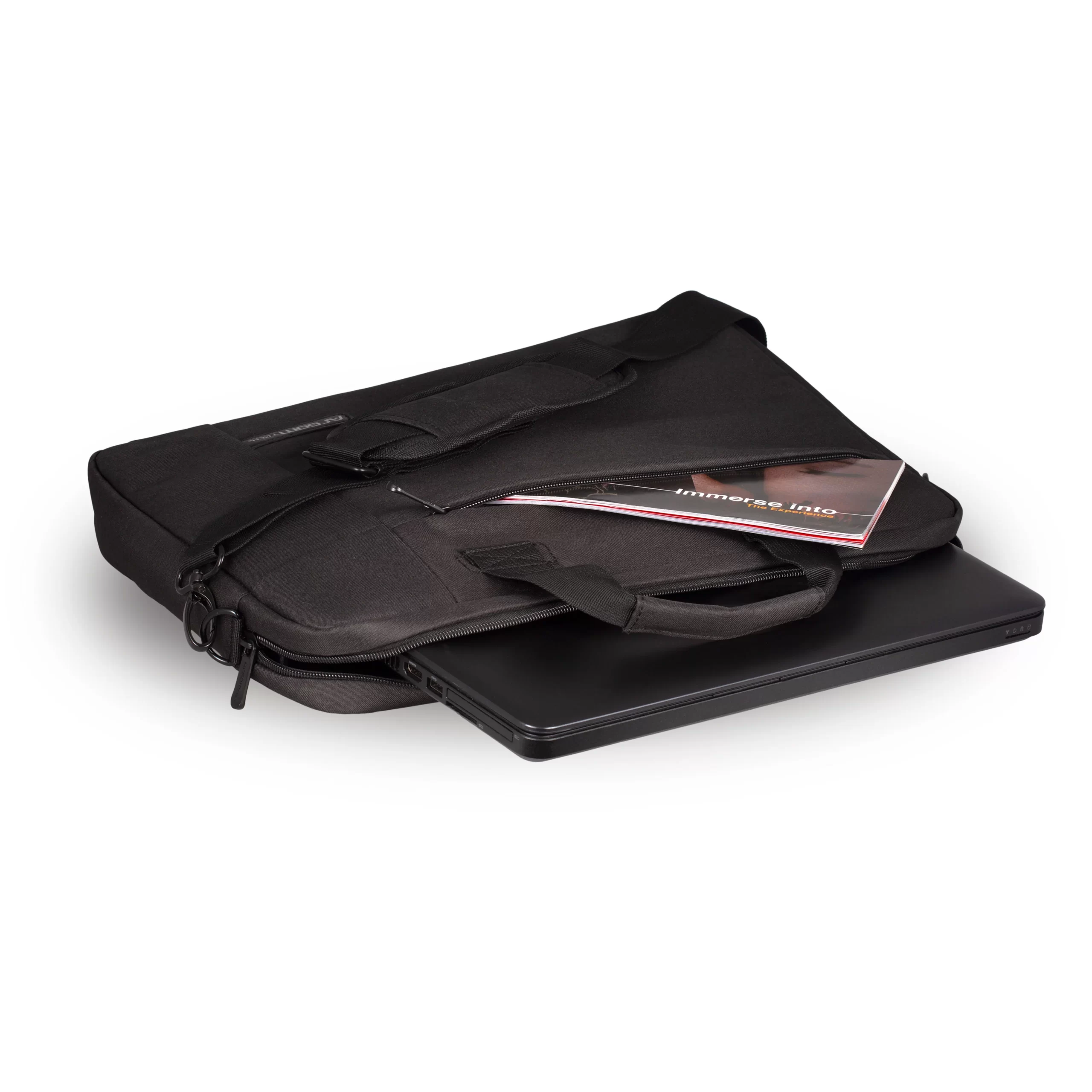 ArgomTech ARG-BG-6784BK Venture 15.6" Notebook Sleeve | Padded shoulder strap and handle, 6L max capacity, Padded compartments - Image 3