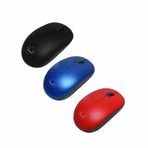Unno Tekno MS6526BL/RD Curve Wireless Mouse | 2.4GHz Wireless, 1200 DPI, 33ft Range, Plug and Play