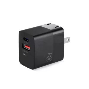 ArgomTech ARG-AC-0122BK Volta P4 Dual 38W Fast Wall Charger | 1 Type-C, 1 USB-A Port, Compact & Foldable