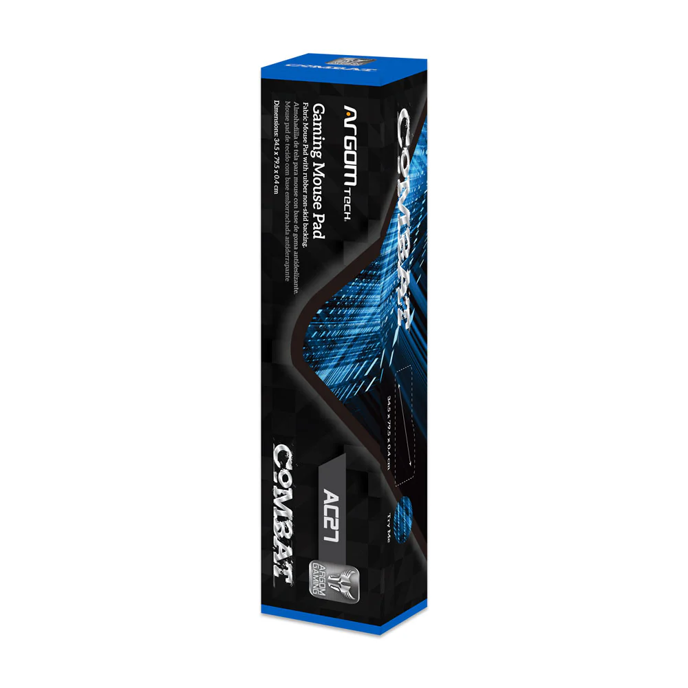 ArgomTech ARG-AC-1227BK Combat Oversize Gaming Mouse Pad | 345 x 795mm, Non skid, Black & Blue - Image 2