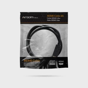 ArgomTech ARG-CB-1910 6ft HDMI Cable | HDMI to HDMI Swivel M/M Cable, 6ft/1.8m, 4K Ultra HD Cable - 60Hz, 18Gbps, ARC Ready