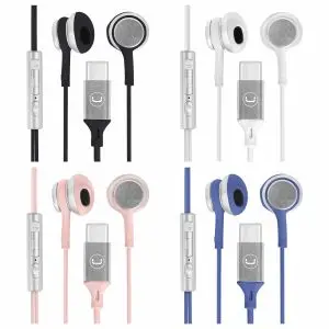 Unno Tekno HS7005BK Ultra Type C Wired Earbuds | 4ft, Hifi Sound, In-line controls, Built in microphone, Comfortable fit