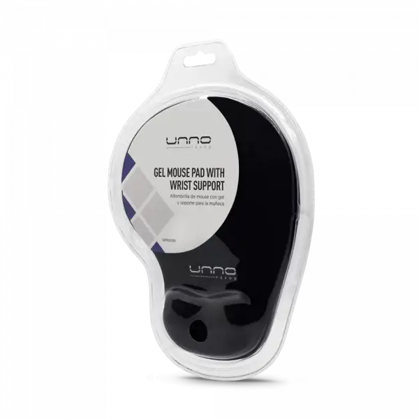 Unno Tekno MP6001BK Gel Mouse Pad with Wrist Support | Ergonomic, Non Skid Material - Image 2