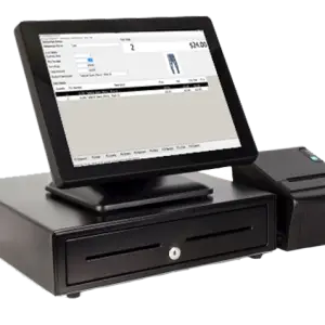 Point Of Sale System | Cash Drawer, AON 15" Touch Monitor, Epson Receipt Printer, Motorola Symbol Barcode Scanner