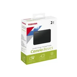Toshiba Canvio Basics External 2TB Hard Drive | USB 3.0, Drag & Drop, Plug & Play, Portable