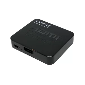 Unno Tekno HB1204BK 2 Ports 4K HDMI Splitter | 5ft Range, 4K @30Hz, Plug & Play