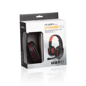 ArgomTech ARG-HS-0063 Dynamic 63 Wired Stereo Headset with Mic | USB 2.0, 6ft, Adjustable