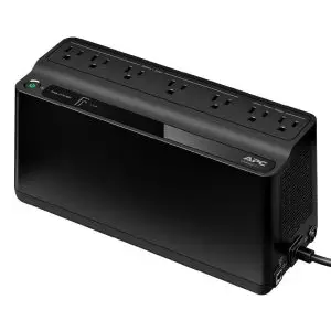 APC BE600M1 Easy UPS Backup Battery | 600VA, 330 Watts, Quiet Mute, 120V, 1 USB Charging Port, 7 Outlets, Surge Protection, Easy to Use