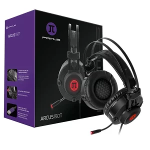 Primus Arcus150T PHS-150 Wired Gaming Headset | 7.1 Surround sound, High performing 50mm drivers, Retractable microphone, LED Lighting, Tangle free, heavy duty braided cable