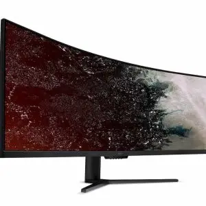 Acer 49" EI491CR S Curved Monitor | DFHD Ultra Wide 3840 x 1080, 144Hz Refresh Rate, AMD FreeSync Premium Pro, Curved 32:9, HDR 400, HDMI, Display Port