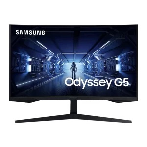 Samsung Odyssey G55 27" Curved Gaming Monitor | 1440p QHD, HDMI, Display Port, 165Hz Refresh Rate, 1ms, Freesync Premium, HDR10, Black