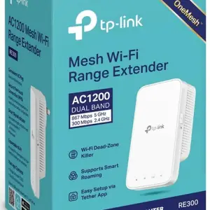TP Link AC1200 RE300 Dual Band Mesh Wifi Extender | 2.4Ghz & 5Ghz, Wifi Dead Zone Killer, Uninterrupted Streaming, Easy Setup