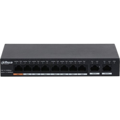 Dahua DH-PFS3010-8GT-96 10 Port Gigabit Switch | Desktop Unmanaged Switch with 8-Port PoE - Image 2