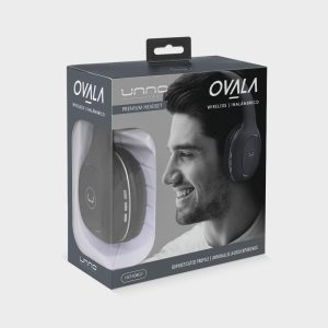 Unno Tekno HS7408 Ovala 5.0 Premium Wireless Headset | BT 5.0, Noise Reduction, Foldable & Adjustable, Comfortable