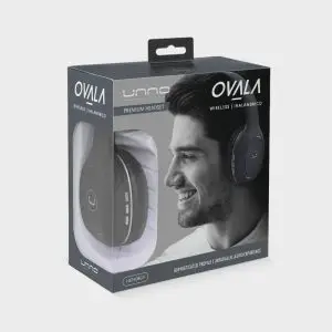 Unno Tekno HS7408 Ovala 5.0 Premium Wireless Headset | BT 5.0, Noise Reduction, Foldable & Adjustable, Comfortable