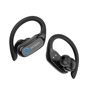 ArgomTech ARG-HS-5095BK Skeipod E95 True Wireless Sports Earbuds | TWS Earbuds with AI ENC Noise Canceling, IPx5 Waterproof, Situational Awareness, Ultrasoft Silicone, Open-Ear, Black