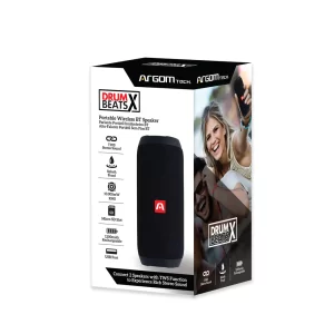 ArgomTech ARG-SP-3017RD Drum Beats X Portable Wireless Bluetooth Speaker | TWS, BT 5.0, Splash Proof, Red