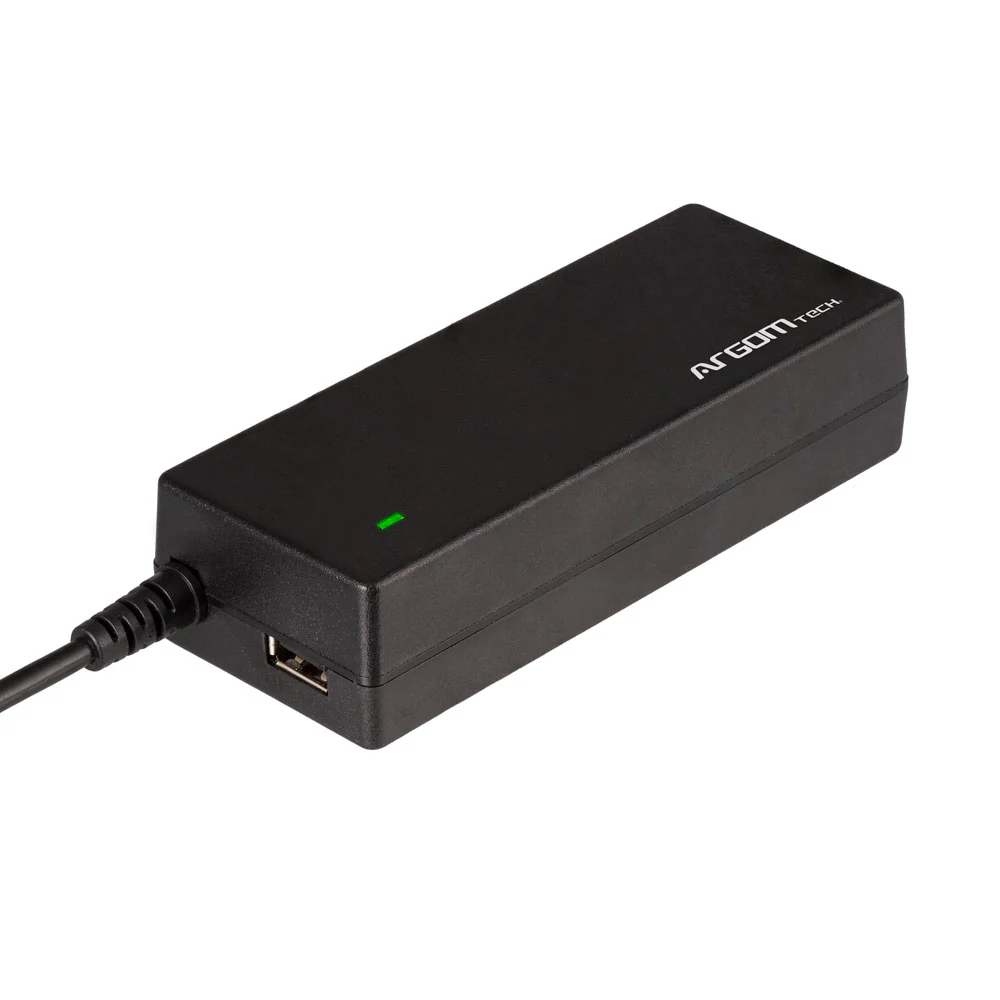 ArgomTech ARG-AC-0097 Universal 90W Notebook Charger | 12 Tips, USB 3.0, Compact Design, 100V-240V, Auto-Sensing - Image 4