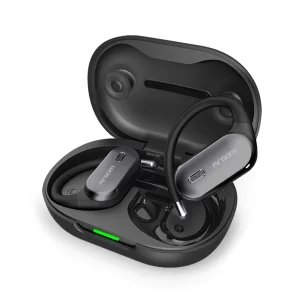 ArgomTech ARG-HS-5090WT Skeipod E90 Wireless Earbuds | TWS Earbuds with AI ENC Noise Canceling, IPx5 Waterproof, Situational Awareness, Ultrasoft Silicone, Open-Ear, White