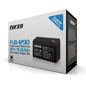 Forza FUB-1290 12V 9.0Ah UPS Backup Battery | Sealed 12V/9Ah Rechargeable Battery, AGM, Maintenance Free