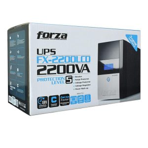 Forza FX-2200LCD 2200VA Smart UPS | 5 Protection Levels, 81 Minutes Back Up Time, 1200Watts, 8 Outlets