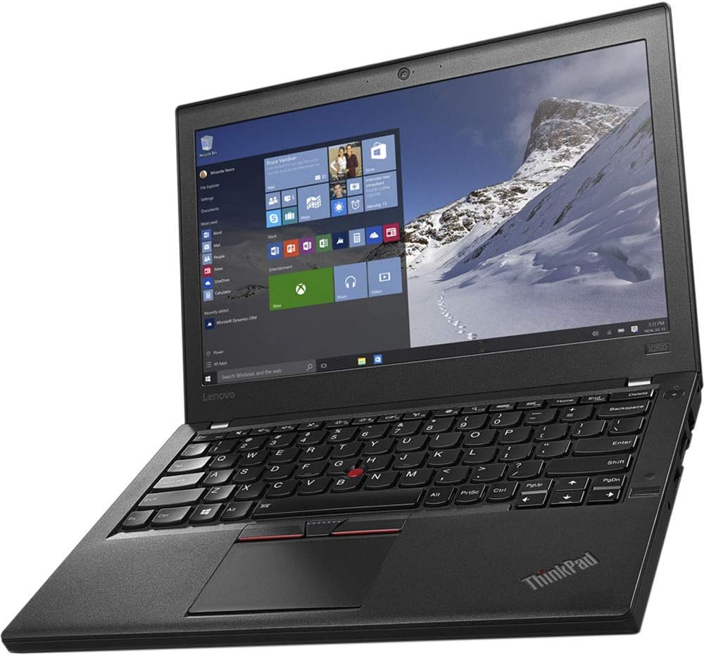 Lenovo ThinkPad X260 | 12.5" HD, Intel Core i7 6th Gen CPU, 16GB DDR4, 256GB SSD, HDMI, Windows 11 Pro, Black