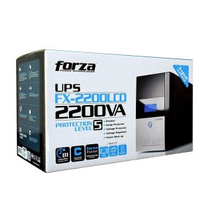 Forza FX-2200LCD 2200VA Smart UPS | 5 Protection Levels, 81 Minutes Back Up Time, 1200Watts, 8 Outlets
