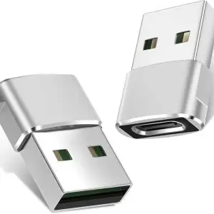 USB to Type C Adapter Converter | Plug & Play, Small & Portable, Alloy Shell, Quick Charge, Support iPhone 15