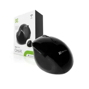KlipXtreme KMW-500BK Orbix Wireless Mouse | 2.4Ghz Wireless, Ultra Ergonomic Design, Adjustable speeds of 1000/1200/1600 DPI, 6 Buttons, Black