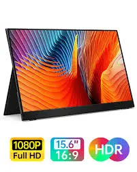 Vilva V156F1 15.6" Portable Monitor | 15.6" FHD IPS, 60Hz Refresh Rate, HDMI, Ultra Slim Design, Premium Color Performance, Support Multiple Connections, Black