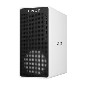 New HP OMEN 16L Gaming Desktop PC | AMD Ryzen 5 8400F CPU, Sapphire AMD Radeon RX 9060 XT GPU, 32GB DDR5 RAM, 1TB SSD, Integrated Wifi 6 & Bluetooth, Windows 11 Home, White