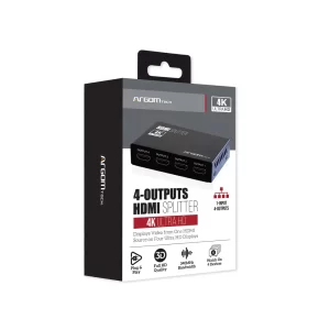 ArgomTech ARG-AV-5114 4 Outputs HDMI Splitter | 4K Ultra HD, Displays video from one HDMI, Plug & Play, 340MHz Bandwith, Watch on 4 devices