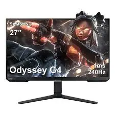 Samsung Odyssey G4 27" FHD Gaming Monitor | IPS Panel, 1920 x 1080p, HDMI, Display Port, 240Hz Refresh Rate, 1ms, Freesync Premium, HDR10, Adjustable, Black