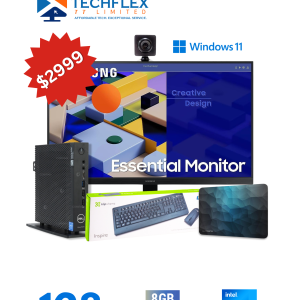 Dell WYSE 5070 Thin Client Desktop Combo | Intel Celeron J4105 CPU, Intel UHD Graphics 600, 8GB DDR4 RAM, 128GB SSD, Wifi & Bluetooth, Display Port, Windows 11, Microsoft Office 2024