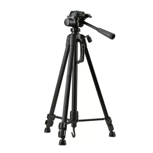 Unno Tekno PH1951BK Camera Tripod | 2x bubble level, Quick release plate, Quick release legs, Non slip feet, Lightweight