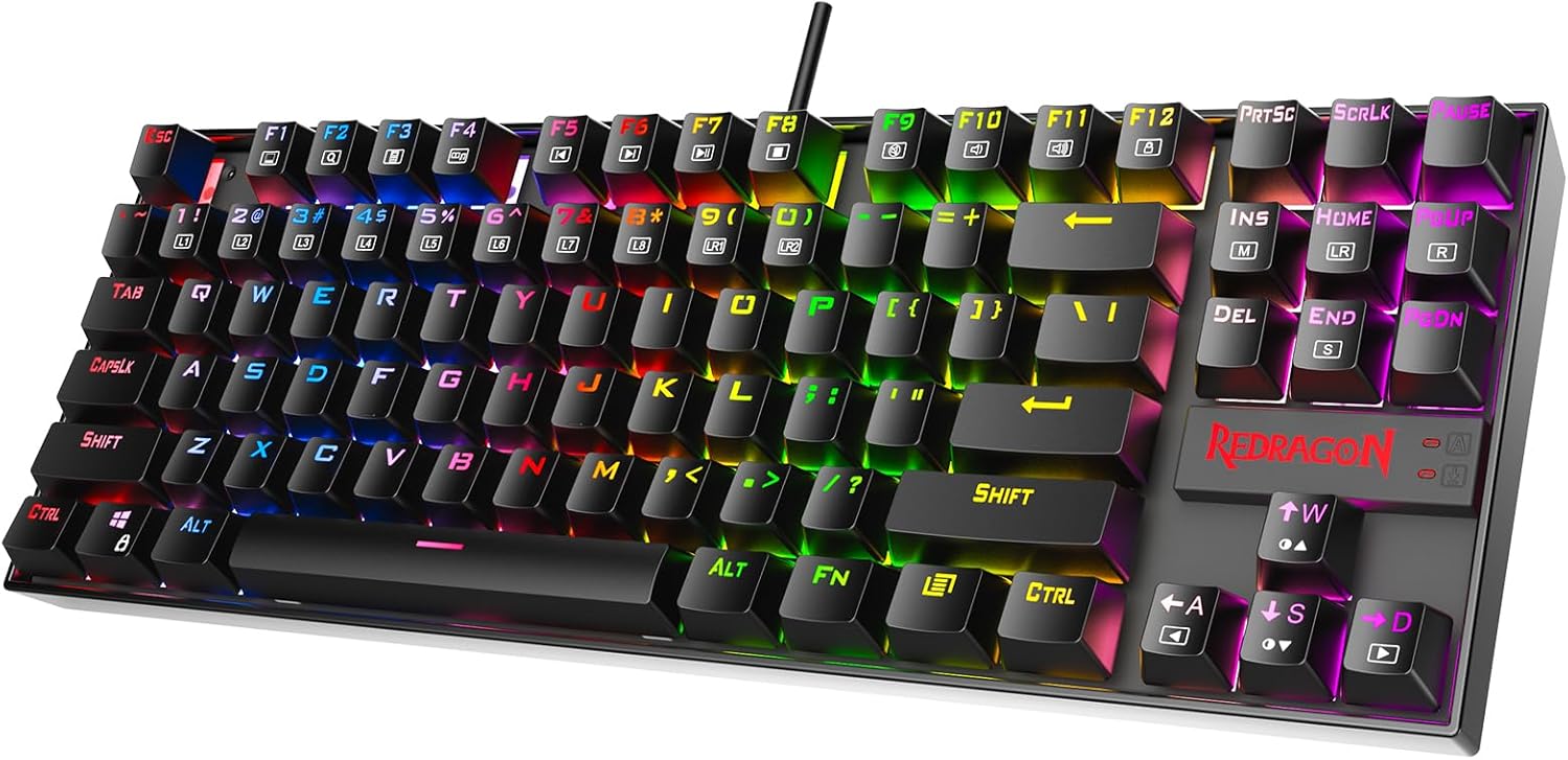Redragon Kumara K552 Wired Mechanical Gaming Keyboard | High quality, LED backlit mechanical keyboard, Double injection keycaps, Full key conflict free Spill proof, W I N Keys can be disabled in gaming - Image 2