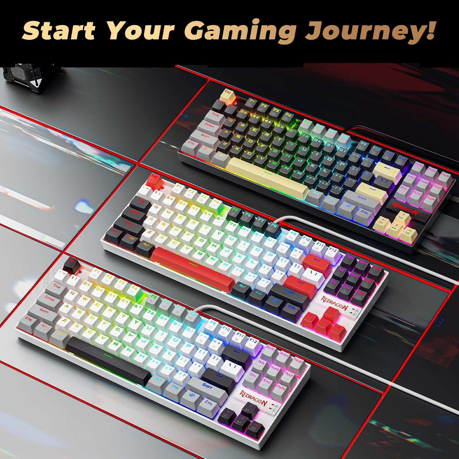 Redragon Kumara K552 Wired Mechanical Gaming Keyboard | High quality, LED backlit mechanical keyboard, Double injection keycaps, Full key conflict free Spill proof, W I N Keys can be disabled in gaming - Image 9