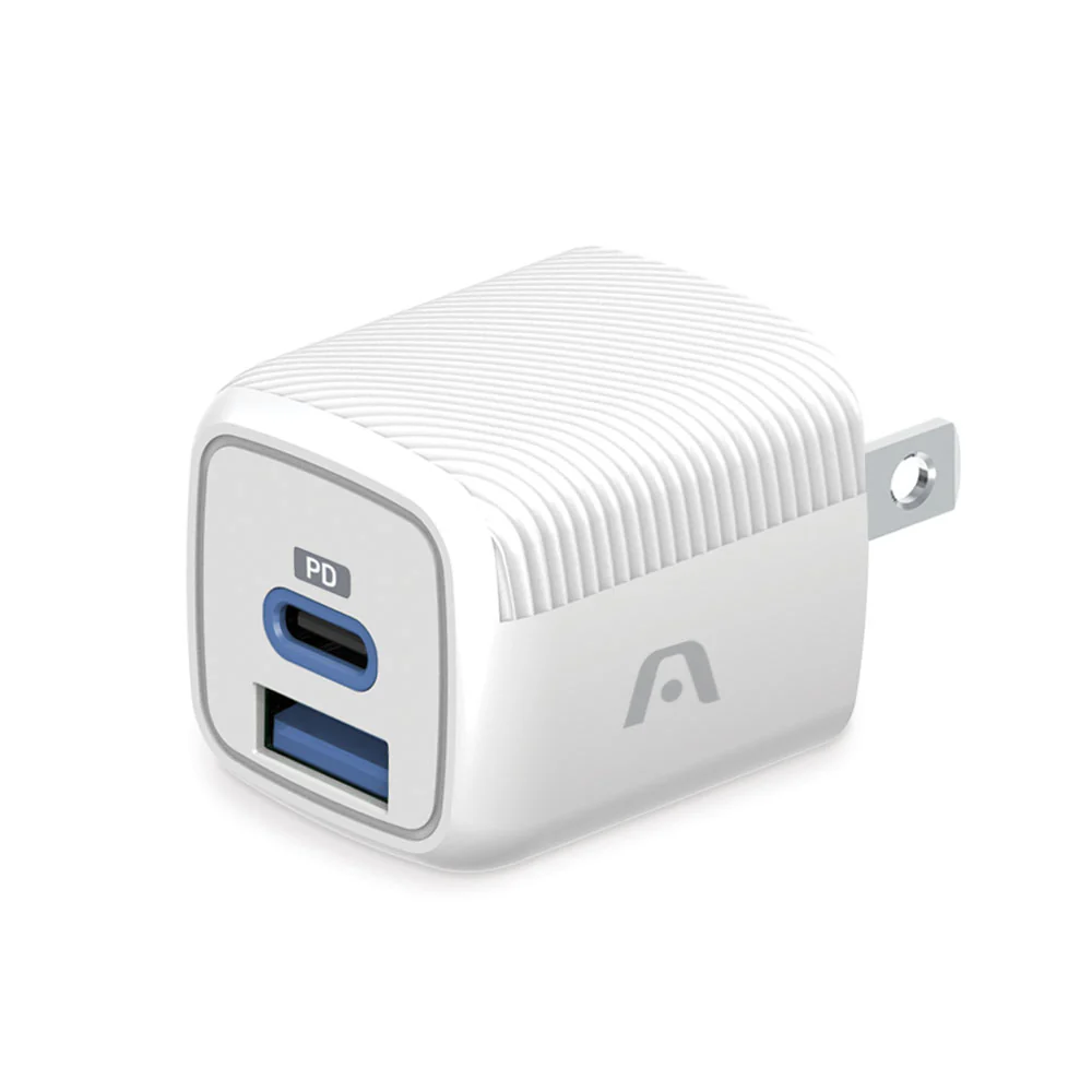 ArgomTech ARG-AC-0116WT Volta P38 38W Fast Charger | Dual Port Compact Design, PD 20W Port, QC 3.0 18W USB Port