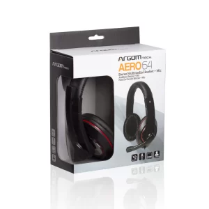 ArgomTech ARG-HS-0064 Aero 64 Stereo Headset | 3.5mm Jack, 6ft, Comfortable, Adjustable Microphone, High Quality Sound