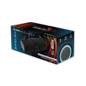 ArgomTech ARG-SP-3140BK Radyon X40 Wireless BT Speaker | Water Resistant IPX6, TWS Stereo Sound, USB Port, LED Lights