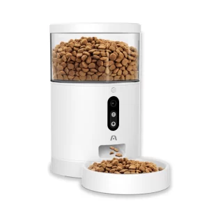 ArgomTech ARG-SV-8071WT Fur Connect 71 Smart Pet Feeder | Personalized Voice Recorder, 2-way communication, Wireless 2.4Ghz, Motion Detection