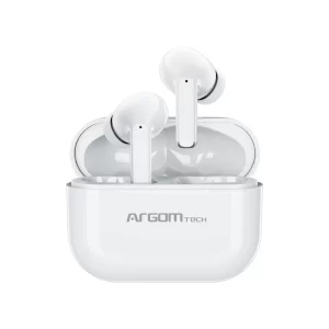 ArgomTech ARG-HS-5072BP E72 SkeiPods Wireless Earbuds | Dual ENC Noise Canceling, IPx4 Water Resistant, Low Latency Gaming Mode, Voice Assist, Quad Mics, 2C Fast Charging Buds, Smart Touch Control, Black/Pink Case