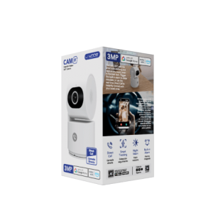 Unno Tekno CM1419WT CAM 9+ Smart Wifi Outdoor Camera | 3MP, Motion & Sound detection, Works with Google Home & Alexa